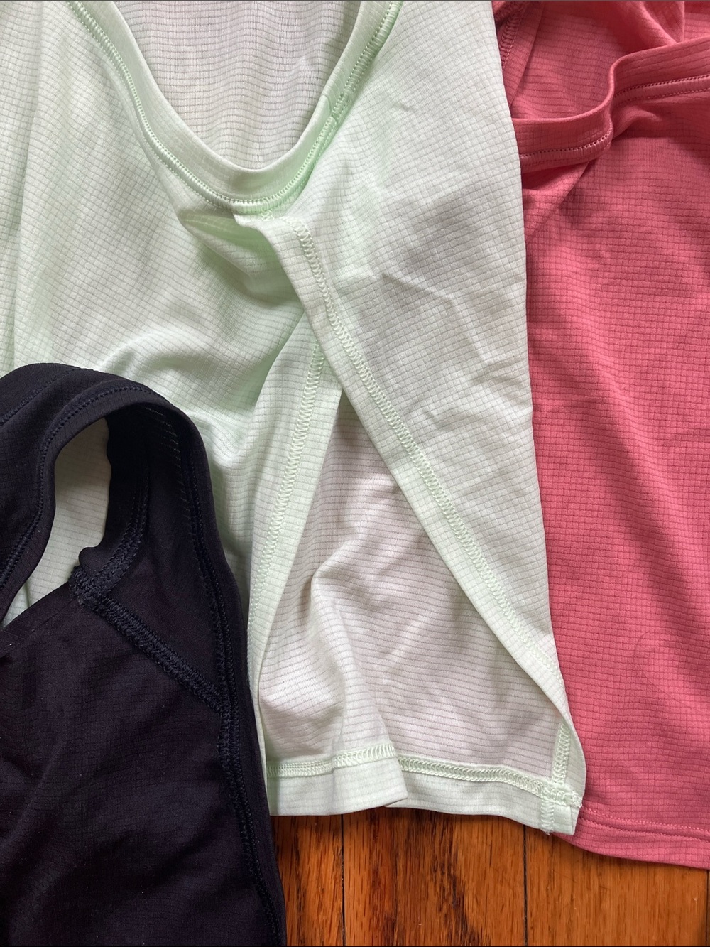 Athleta Racerback Grid Knit Tank Tops - XS, like new - Picture 3 of 4